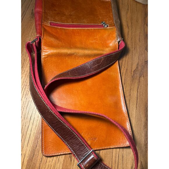 I’Mago Leather Saddle Bag Purse, Multi Color Crossbody Boho Hippie Italy - Picture 12 of 12